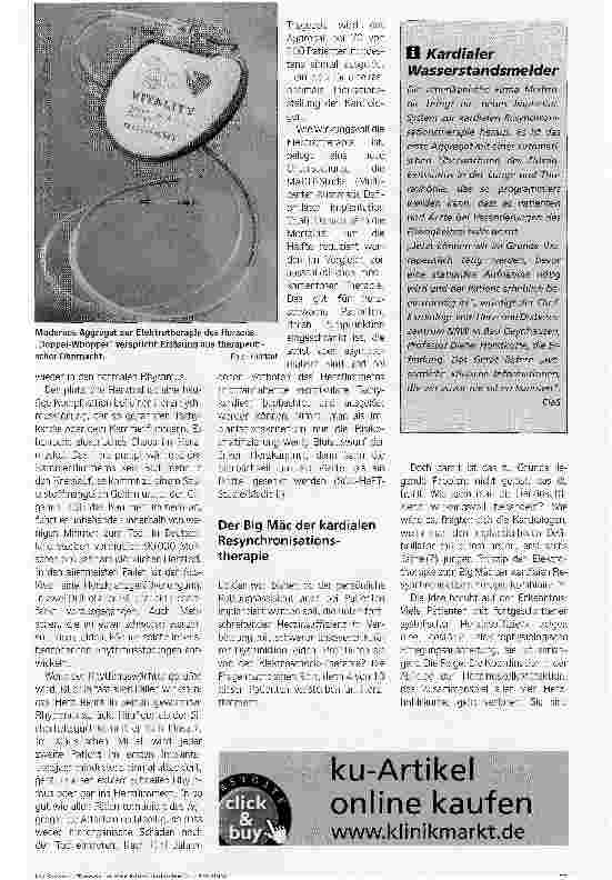 Vorschauseite 2: Kardialer Doppel-Whopper Neue Studien machen Herzinsuffizienten Mut