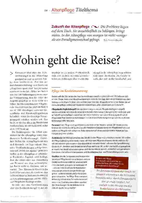 Vorschauseite 2: Wohin geht die Reise?