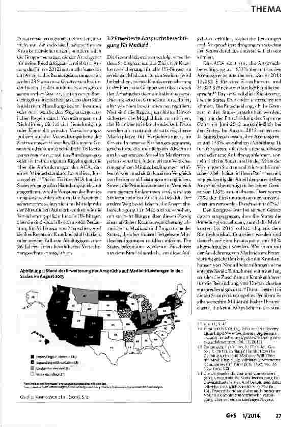 Vorschauseite 4: Stand der Umsetzung und Erfahrung mit Obamacare