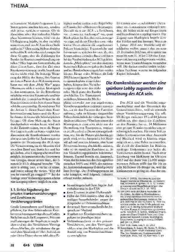Vorschauseite 5: Stand der Umsetzung und Erfahrung mit Obamacare