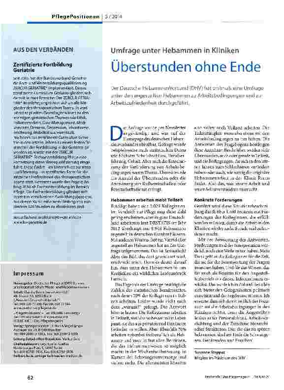Vorschauseite 1: Überstunden ohne Ende