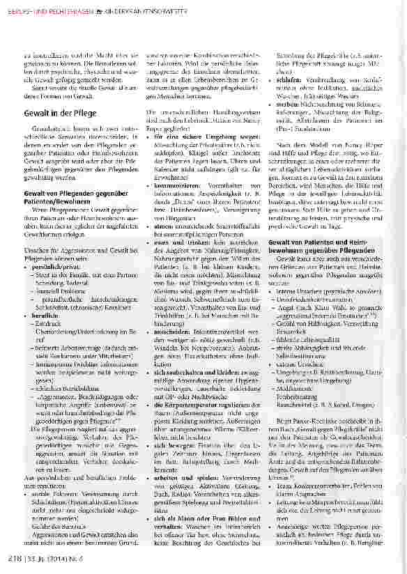 Vorschauseite 3: Pflegephänomen Gewalt