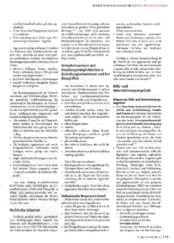 Vorschauseite 4: Pflegephänomen Gewalt