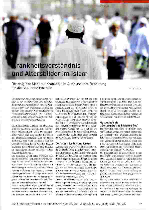 Vorschauseite 1: Krankheitsverständnis und Altersbilder im Islam