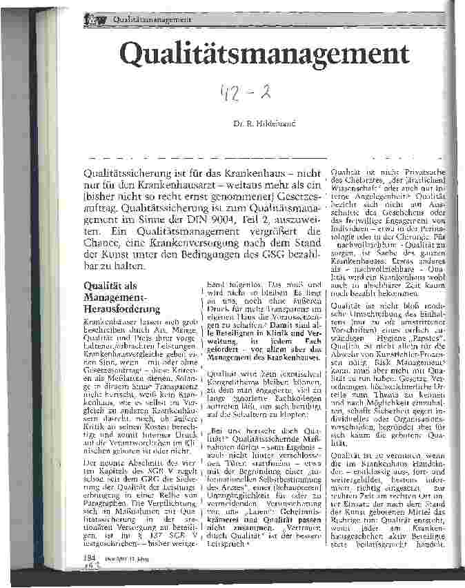 Vorschauseite 1: Qualitätsmanagement