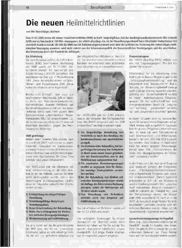 Vorschauseite 1: Die neuen Heilmittelrichtlinien