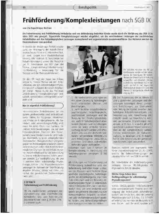 Vorschauseite 1: Frühförderung/Komplexleistungen nach SGB IX