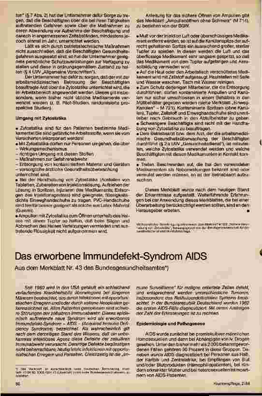 Vorschauseite 1: Das erworbene immundefekt-Syndrom AIDS