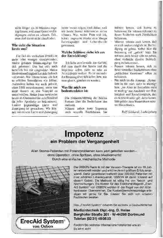 Vorschauseite 4: Impotenz - Leben ohne Sexualität? Ein Betroffener geht in die Offensive