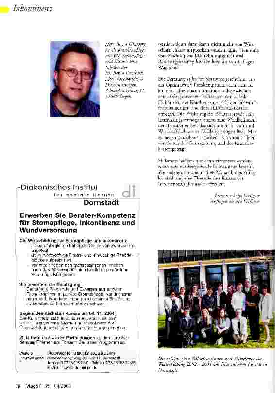 Vorschauseite 2: Kontinent oder inkontinent ist keine Frage des LebensaltersLösungsansätze aus der Praxis