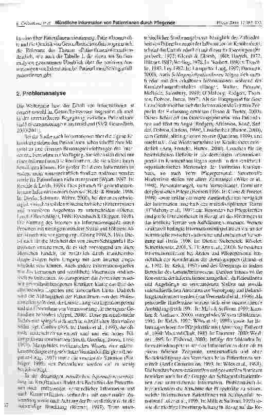 Vorschauseite 3: Mündliche Information von Patientinnen durch Pflegende - Am Beispiel von Patientinnen mit Schlaganfall