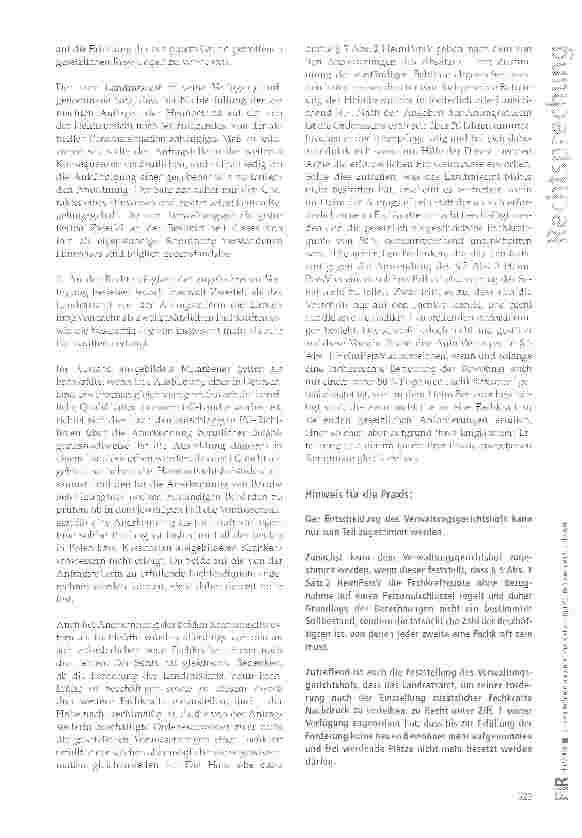 Vorschauseite 4: Zu den Anforderungen an die Fachkraftquote im Sinne des § 5 HeimG