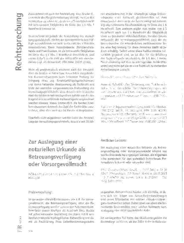Vorschauseite 5: Zu den Anforderungen an die Fachkraftquote im Sinne des § 5 HeimG