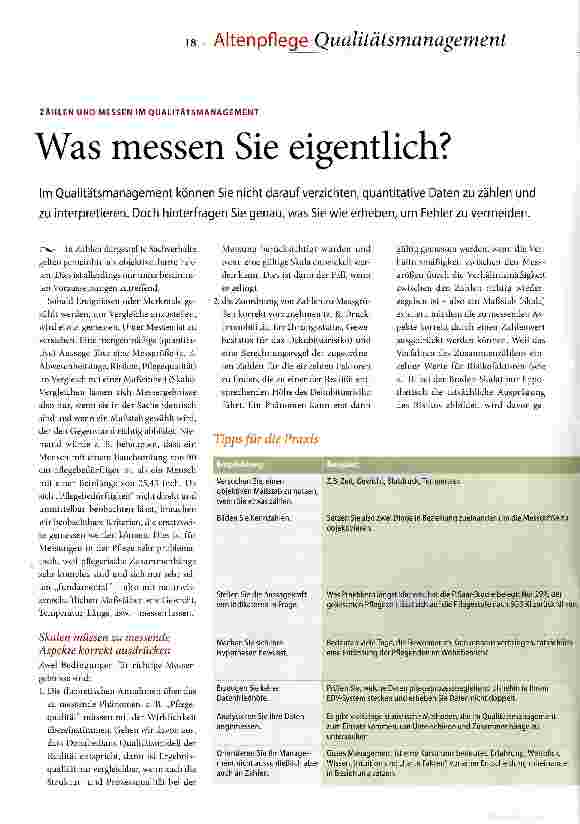 Vorschauseite 1: Was messen Sie eigentlich?