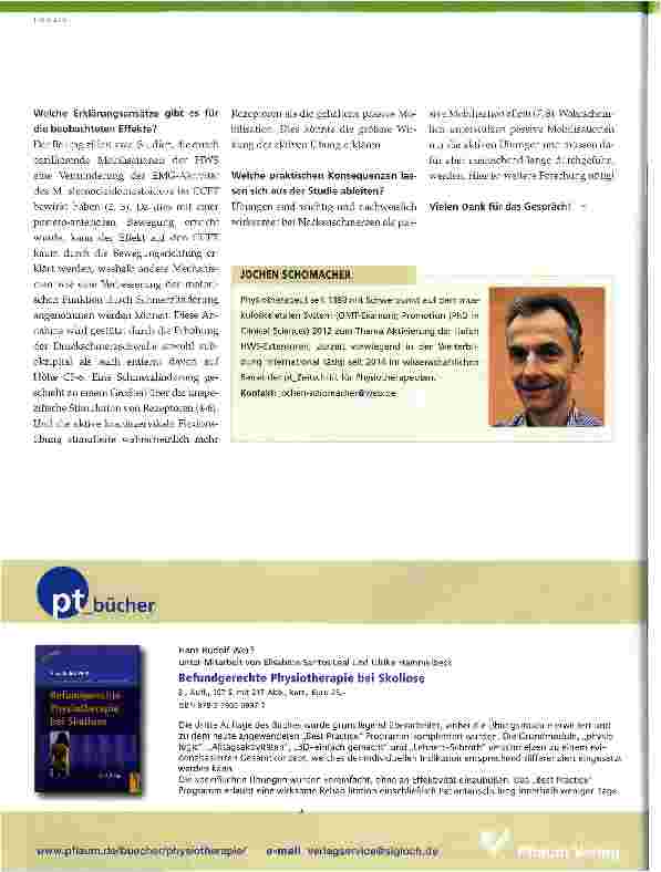 Vorschauseite 2: Im Gespräch:Dr. Jochen Schomacher