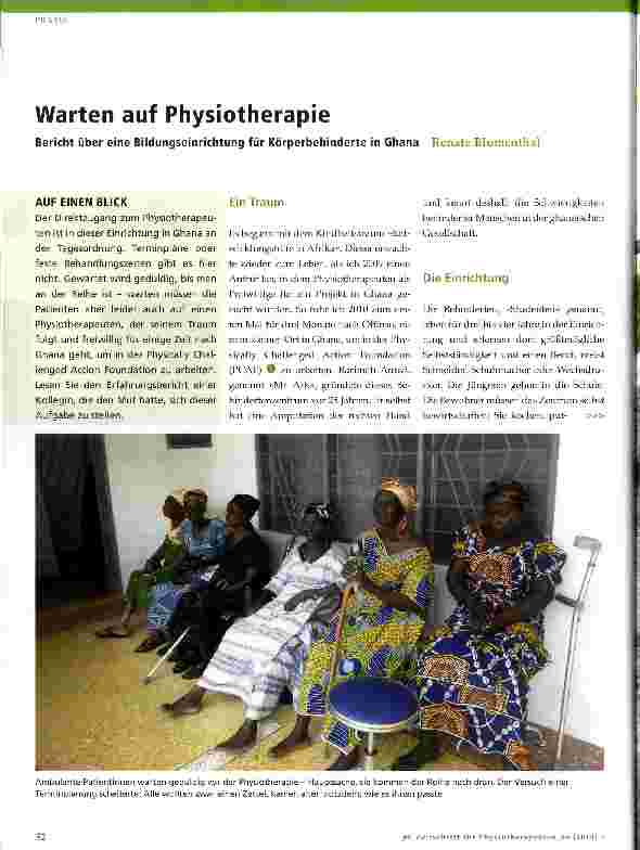 Vorschauseite 1: Warten auf Physiotherapie