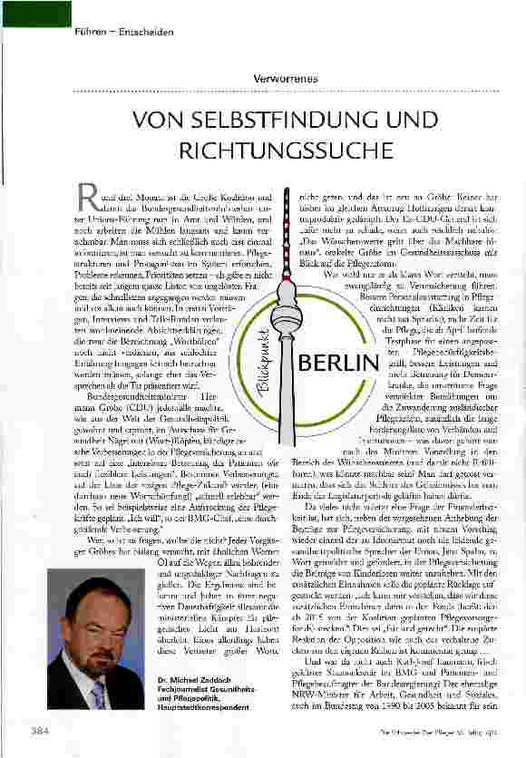 Vorschauseite 1: VON SELBSTFINDUNG UND RICHTUNGSSUCHE