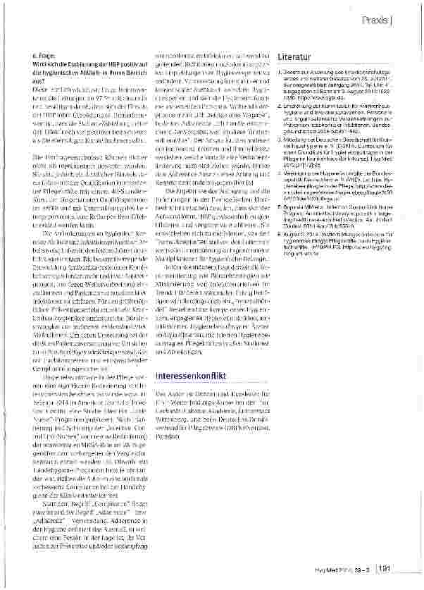 Vorschauseite 5: Hygienebeauftragte Pflegekräfte im Krankenhaus: interessiert, qualifiziert, motiviert?
