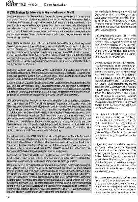 Vorschauseite 2: EDV im Krankenhaus