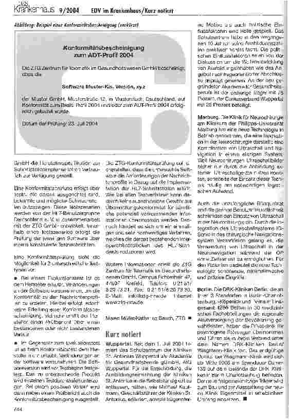 Vorschauseite 4: EDV im Krankenhaus