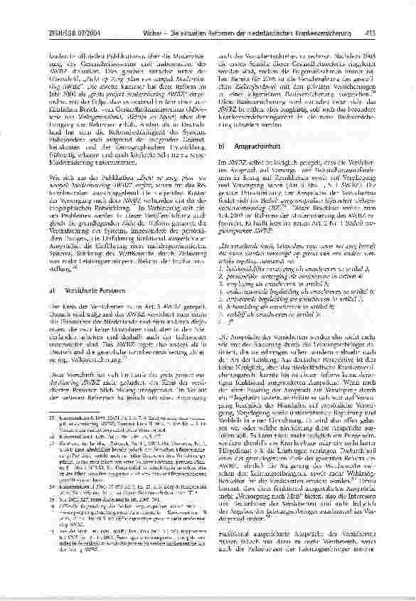 Vorschauseite 4: Die aktuellen Reformen der niederländischen Krankenversicherung - Anregungen für Deutschland?