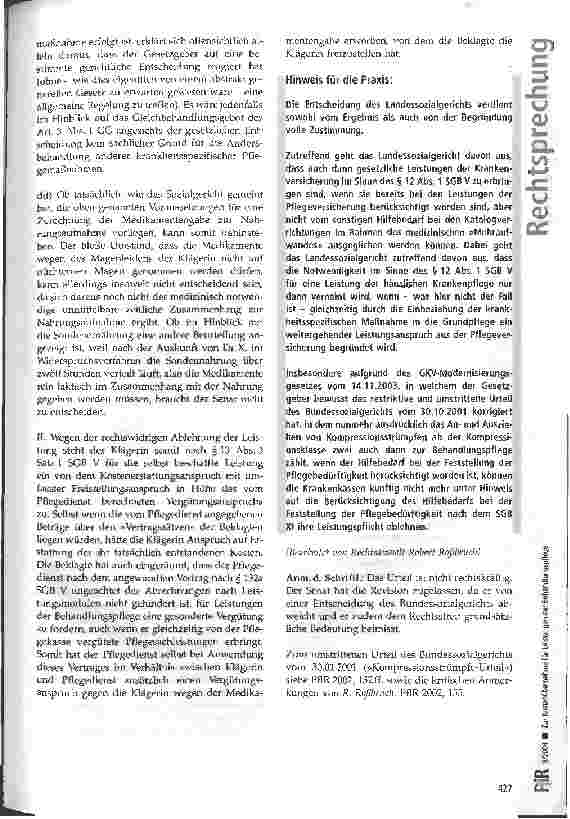 Vorschauseite 5: Zur Kostenübernahme für Leistungen der Behandlungspflege
