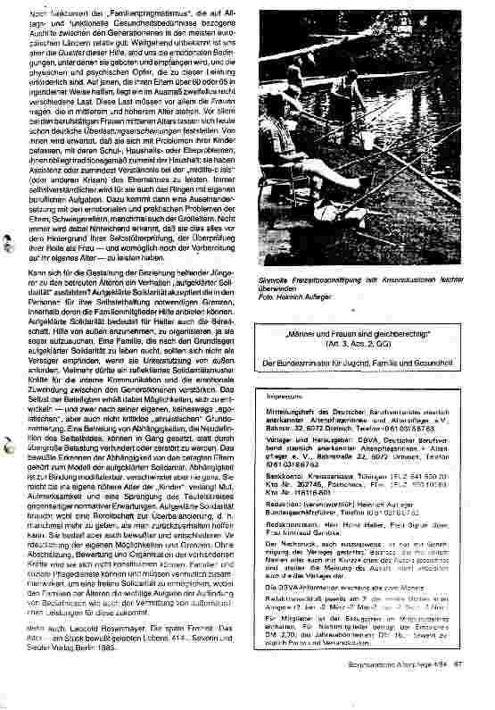 Vorschauseite 3: Die Familie und der alte Mensch