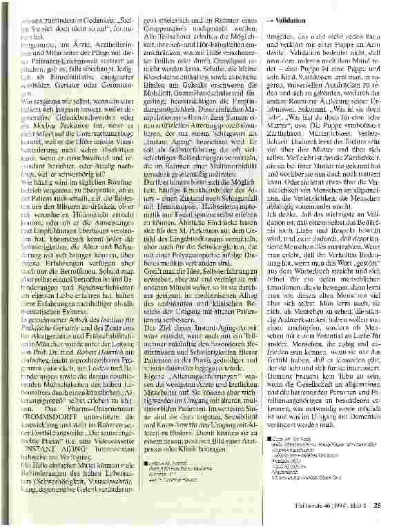 Vorschauseite 4: Validation Liebe und Respekt für desorientierte Hochbetagte