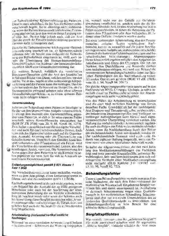 Vorschauseite 3: Arzthaftung und Aufklärungsproblematik (I)