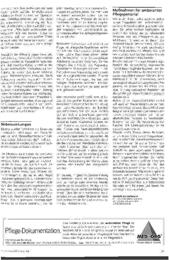 Vorschauseite 3: Applikation und Wirkung von Hautund Händedesinfektionsmitteln