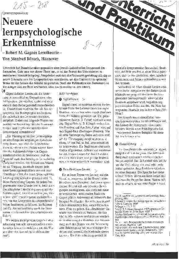 Vorschauseite 1: Neuere lernpsychologische Erkenntnisse