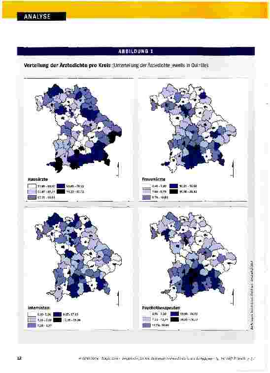 Vorschauseite 6: Regionale Unterschiede in der Ärztedichte