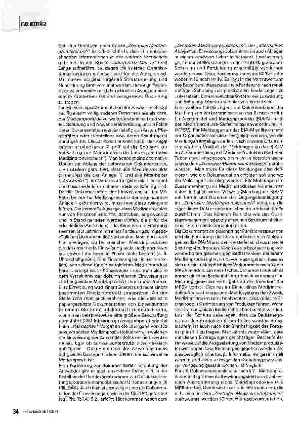 Vorschauseite 3: Dokumentationspflichten beim Betreiben von Medizinprodukten