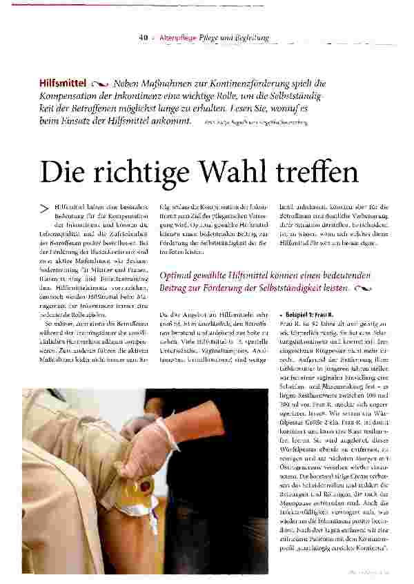 Vorschauseite 1: Die richtige Wahl treffen