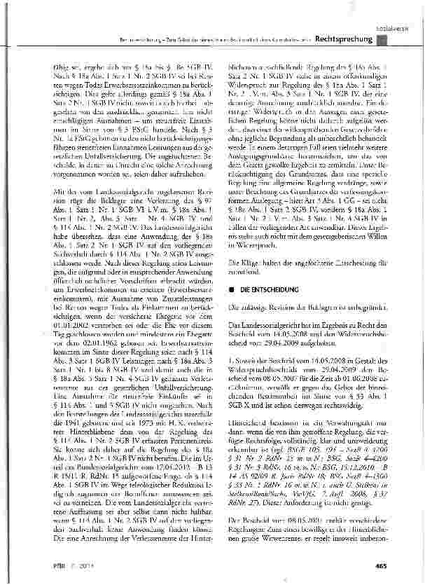 Vorschauseite 3: Rentenversicherung - Zum Gebot der hinreichenden Bestimmtheit eines KorrekturbescheidsSGBX§ 33 Abs. 1; BGB § 133