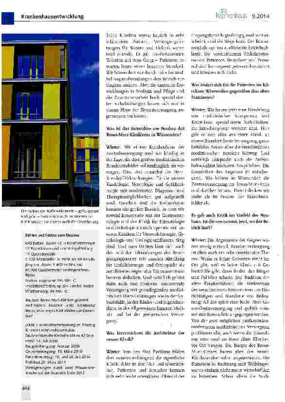 Vorschauseite 2: Neubau der Rems-Murr-Kliniken in Winnenden