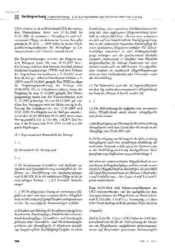 Vorschauseite 3: Häusliche Krankenpflege - Zu den Qualifikations-anforderungen einer stellvertretenden Pflegedienstleitung SGB V § 132, § 132a Abs. 1 und Abs. 2; vorläufige Ausbildungsund Prüfungs…