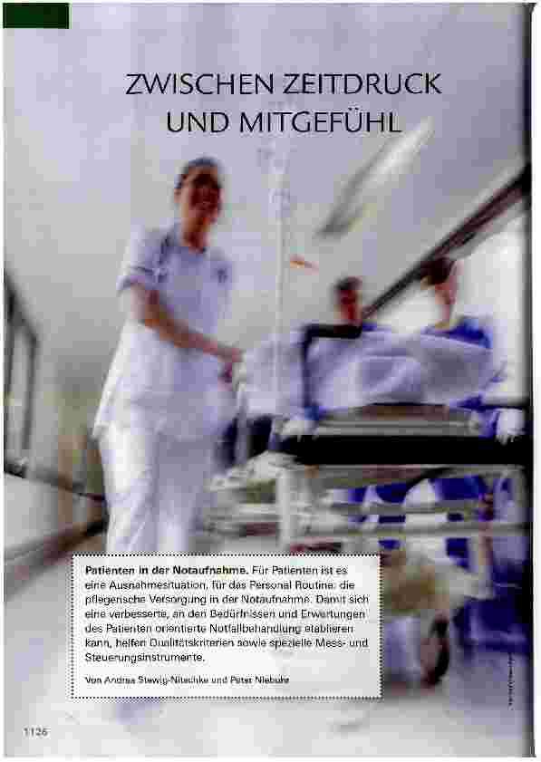 Vorschauseite 1: ZWISCHEN ZEITDRUCK UND MITGEFÜHL