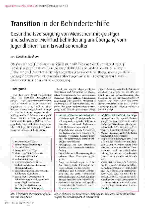Vorschauseite 1: Transition in der Behindertenhilfe