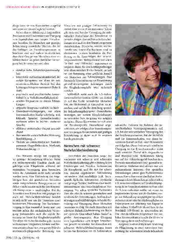Vorschauseite 3: Transition in der Behindertenhilfe