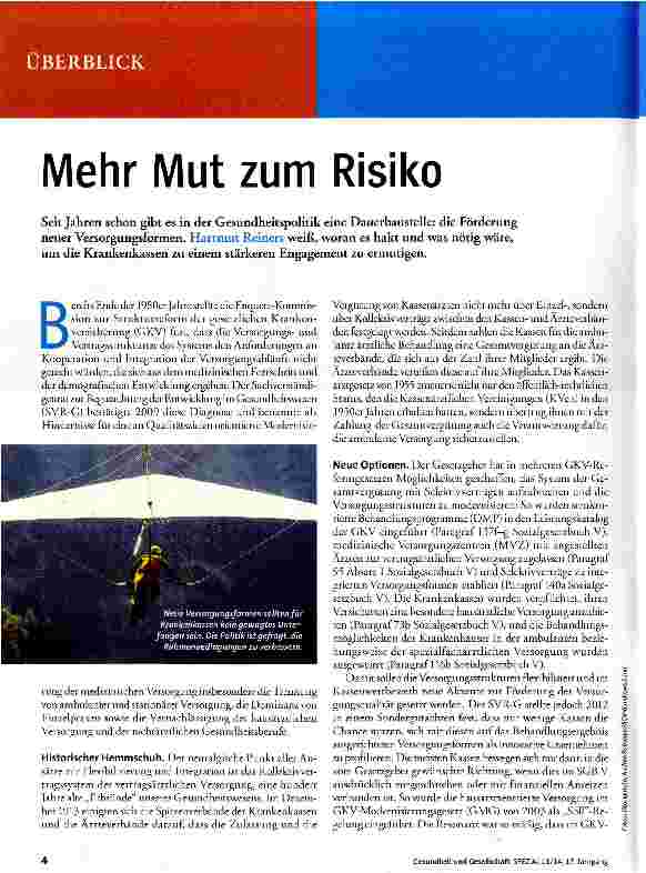 Vorschauseite 1: Mehr Mut zum Risiko