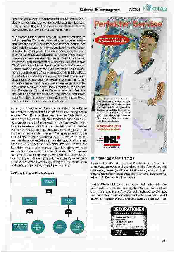 Vorschauseite 5: Klinisches Risikomanagement - kein Bedarf für deutsche Krankenhäuser?