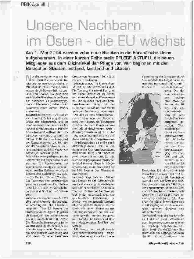 Vorschauseite 1: Unsere Nachbarn im Ostendie EU wächst