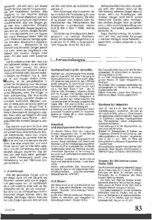Vorschauseite 2: Pfleger mißhandelt Heimbewohner: Kündigungsgrund?