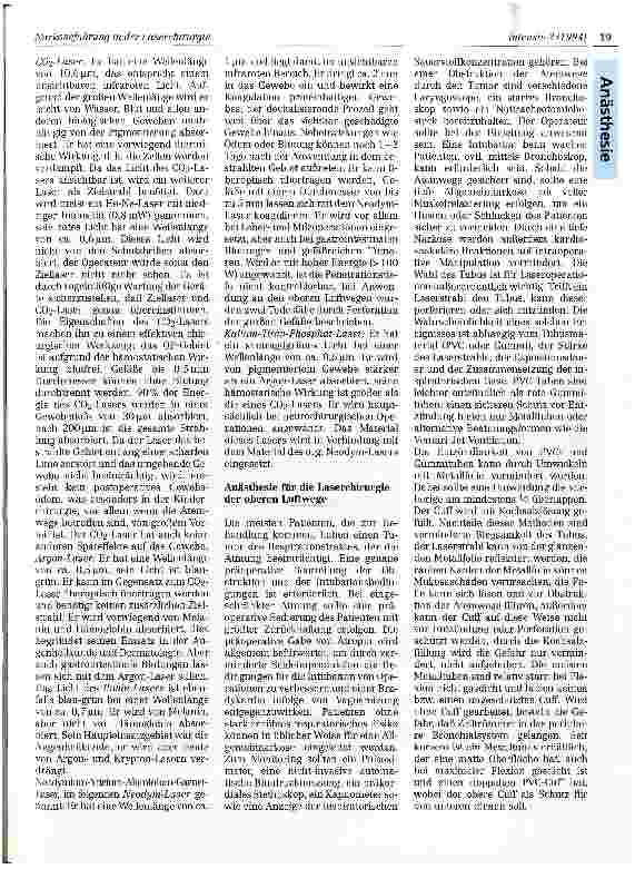 Vorschauseite 2: Narkoseführung in der Laserchirurgie