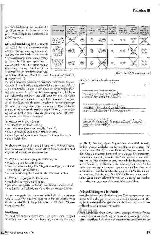 Vorschauseite 2: Kinder zu Wort kommen lassen. Teil 2: Das Child Occupational Seif Assessment (COSA)