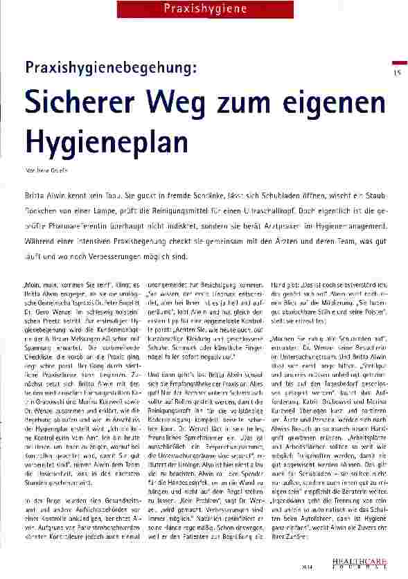 Vorschauseite 2: Sicherer Weg zum eigenen Hygieneplan
