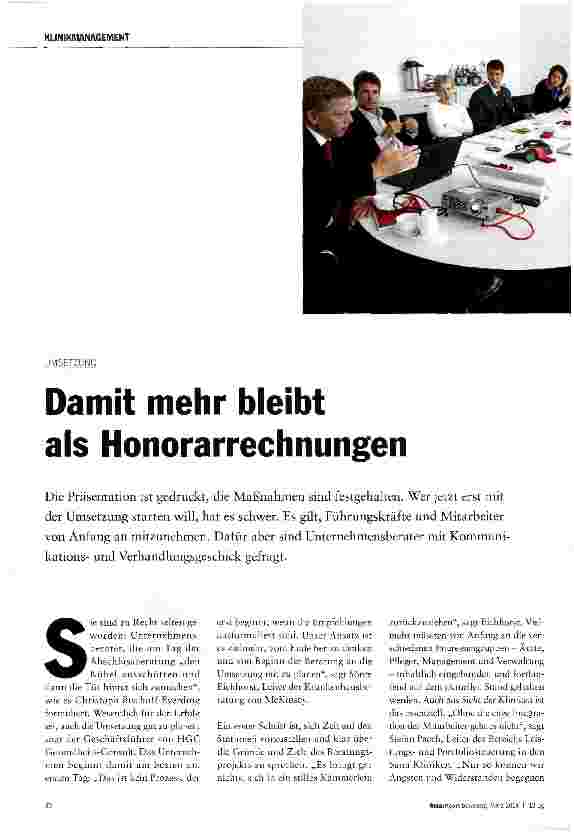 Vorschauseite 1: Damit mehr bleibt als Honorarrechnungen