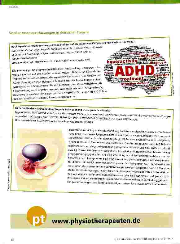 Vorschauseite 2: Evidenz-Update für die Physiotherapie