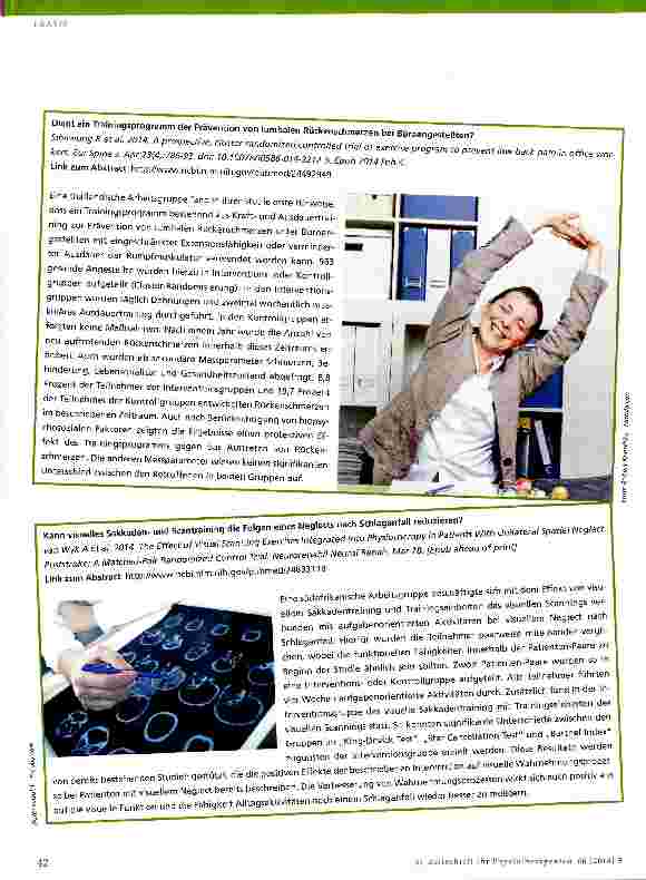 Vorschauseite 4: Evidenz-Update für die Physiotherapie